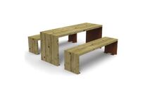 Table pique nique en Corten et bois - Gavarres