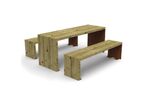 Table pique nique en Corten et bois - Gavarres