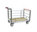 Chariot modulaire double ridelles et grand plateau - 500 kg