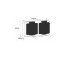 Prise Double Étanche + Clapet Noir IP54 2P+T Saillie