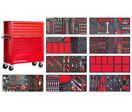Servante d'atelier complète large - 11 tiroirs - Coffre supérieur XXL - 729 outils en acier Chrome Vanadium MW Tools MWE799R33X