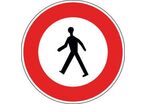 Panneau accès interdit aux piétons - B9a