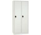 Manutan Expert - Vestiaire Monobloc 2 Colonnes 600x500x1800mm Gris Clair - 2 Compartiments - Acier Époxy - Serrure à Clé - Livré Monté