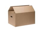 Caisse carton - Double cannelure à poignées 550x350x350 mm - Carton kraft BC30 - Éco-responsable et recyclable