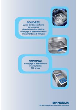 Bacs ultrasons pour l'univers médical