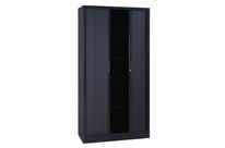 Manutan Expert - Armoire Métal Haute à Rideaux Anthracite - H198cm L120cm - 4 Tablettes 60kg - Serrure à Clé - M1