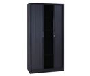 Manutan Expert - Armoire Métal Haute à Rideaux Anthracite - H198cm L120cm - 4 Tablettes 60kg - Serrure à Clé - M1