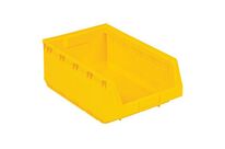 Manutan Expert - Bac à bec PE 30L Jaune - Plastique résistant - Gerbable et Organisateur