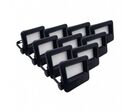 Pack de  10 - Projecteurs LED Extérieur 30W IP65 NOIR - Blanc Neutre 4000K - 5500K