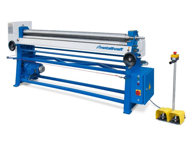 Rouleuse de tôle électrique à 3 rouleaux largeur du travail 1550 mm épaisseur jusque 2 mm en acier 1,5 kW 400V Metallkraft RBM1550-20E