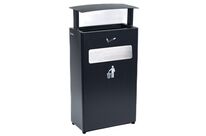 Manutan Expert - Cendrier-poubelle Extérieur Acier Anthracite 6L/43L - 89cm Hauteur - Garantie 10 ans