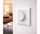 Variateur LED Mural avec Bouton Rotatif 220V 360W TRIAC - Blanc