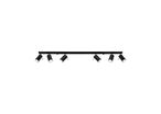 Plafonnier 6 Spots Orientables pour Ampoule GU10 - Noir