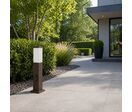 Borne de Jardin 80cm Carré Marron pour Ampoule E27