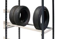 Support pour stockage de pneus L.1170 x P.600 mm avec 4 crochets pour rayonnage peint Universel