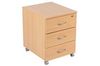 Simmob - Caisson mobile Basik 3 tiroirs Hêtre - 56x41x50 cm - Éco-responsable, Moderne