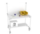 Poste d'assemblage mobile | Poste de travail assis avec stockage bas N° 50B-2