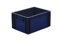 Manutan Expert - Bac gerbable norme Europe 19L Bleu - Polypropylène - Usage alimentaire - Robuste et recyclable