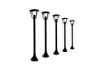 Borne LED Extérieure 90cm pour Ampoule E27 (Pack) - Pack de 5 / Noir