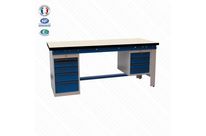 Etabli avec caisson pied 5 tiroirs et suspendu 4 tiroirs Armabo - SL2