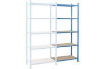 Manorga - Kit de Rayonnage Combi-Plus Mi-Lourde - 5 Niveaux - 2000x1260x600mm - Charge 2500kg - Montage Facile