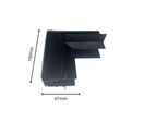 Connecteur Angle Rentrant Pour Rail Magnétique Encastré Noir + Connecteur Souple