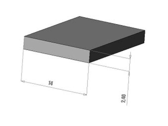 Profils plein - meplats : 14 x 2.4