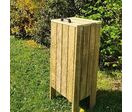 Poubelle en pin pour les espaces urbains - 85 l | Wood Park 