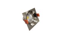 Spot Encastrable LED COB Carré Orientable 8W 60° ALU - Blanc Chaud 2300K - 3500K