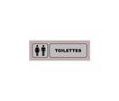 Plaque Signalétique TOILETTES PVC 170x50 mm