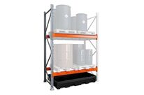 Extension rayonnage pour CUBI 27/1 100 avec bac de rétention PEMD - Pour huiles, fioul,