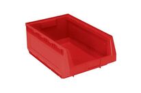 Manutan Expert - Lot de 12 Bacs à Bec Kangourou Rouge 30L - Plastique Haute Densité - Organiser et Gérer votre Entrepôt