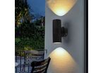 Applique Murale Noire IP65 Double Faisceau GU10