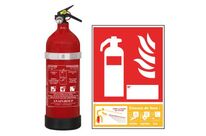 Pack extincteur poudre 2kg classe ABC + panneau extincteur ABC