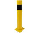 Viso - Poteau de protection flexible - Ø 160mm H 1000mm Polyuréthane Noir/Jaune - À visser - Idéal Entrepôt Parking