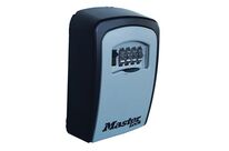 Master Lock - Boîte à clé à code en acier noir/gris - 118mm x 83mm x 34mm - Sécurisée et pratique