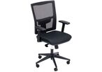 Manutan Expert - Fauteuil de bureau Ritz Noir - Accoudoirs & Lombaire Réglables - Assise Tissu & Dossier Résille - Garantie 10 ans
