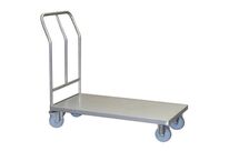 Fimm - Chariot à plateaux inox 304L - 200 kg - 1000 x 518 mm - Roulettes freinées - Idéal entrepôt
