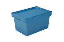 Bito - Bac de rangement 54L Bleu Polypropylène - Couvercle Intégré - Usage Alimentaire - 610x400x340mm