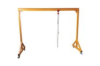 Hadef - Pack Portique d&amp;#039;Atelier Chariot Palan - Capacité 1000 kg - Hauteur 4 m - Jaune CE