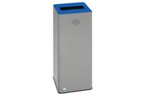Var - Poubelle de tri intérieur Quadro - 79L Anthracite - Acier Carré - Tri Sélectif