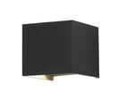 Applique Murale Design LED 12W IP54 Carré - Blanc Chaud 2300K - 3500K / Noir