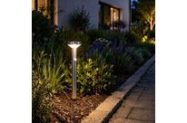 Pack de  5 - Spot Solaire LED à piquer 2W 50cm IP44 Rond avec Détecteur PIR Aluminium
