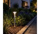 Pack de  5 - Spot Solaire LED à piquer 2W 50cm IP44 Rond avec Détecteur PIR Aluminium