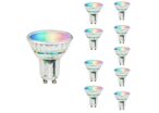 Pack de  10 - Ampoule LED Connectée Wifi GU10 4.5W RGBW