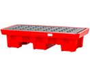 Bac de rétention en PE 1300x700x300mm - avec grille - cap. 120L MW Tools OPB2200