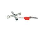 Knipex - Clé universelle Profi-Key 76mm - Zinc - Carré 5-8mm, Triangle 9mm - Poignées longues