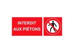 Panneau picto interdit aux piétons