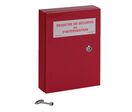Coffret pour registre de sécurité - Rouge - Format A4 - Acier - 35cm Hauteur