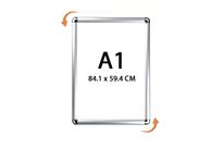 CADRO-CLIC Mural A1 (84 x 59,4 cm) Coins Chromés